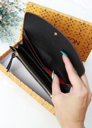 Брендовый женский модный кошелек из эко-кожи большой дамский кошелек портмоне на кнопке2 фото