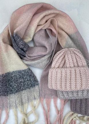 Базовий теплий об’ємний довгий шарф /дреди 🤍