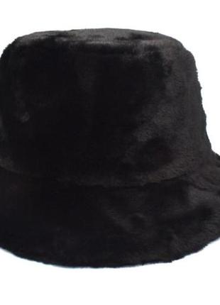Зимняя меховая шляпа черная