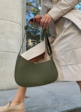 Женская сумка оливковая5 фото