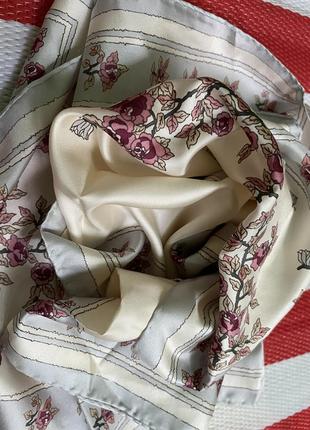 Шикарный винтажный шелковый платок шарф палантин st.michael /шов роуль