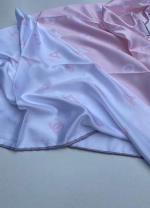 Стильна шовкова хустка/платок 🤍3 фото