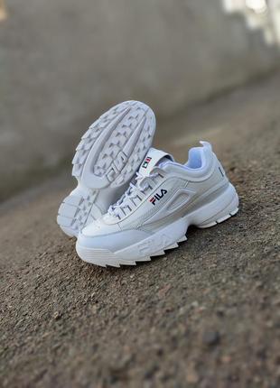 Білі кросівки шкіряні fila exclusive черевики кеди4 фото