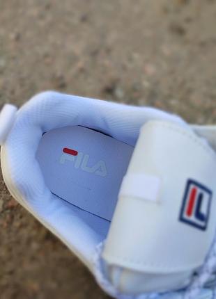 Білі кросівки шкіряні fila exclusive черевики кеди5 фото