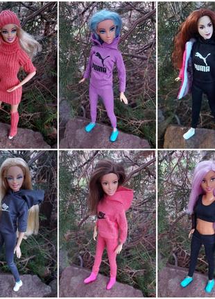 Лялька барбі mc2 barbie одяг барбі спортивні костюми взуття1 фото