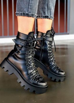 Стильные и оригинальные кожаные ботинки "boots 🤘" в наличии и под отшив деми/ зима💛💙🏆