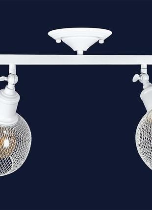 Люстра потолочная на два фигурных плафона на планке 907x011f-2 wh
