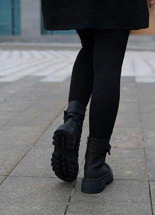 Стильные и оригинальные кожаные матовые ботинки "boots 🤘" в наличии и под отшив деми/ зима💛💙🏆3 фото
