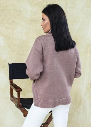 Кавовий якісний вовняний светр3 фото