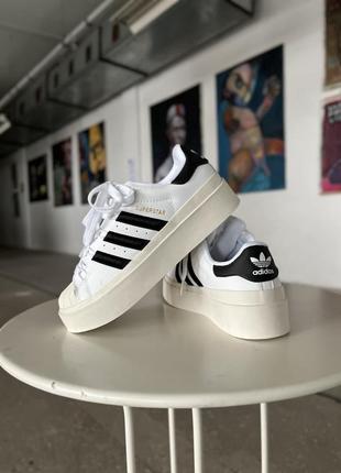 Кроссовки adidas superstar bonega black/white