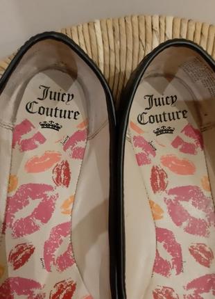 Туфлі чорні балетки juicy couture раз.39.5 - 40 (26 см)7 фото