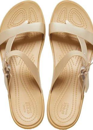 Сандалі crocs tulum metallic toe, w8, w9, w10