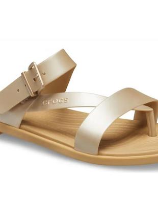 Сандалі crocs tulum metallic toe, w8, w9, w10
