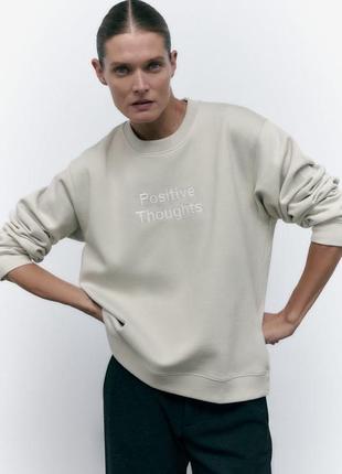 Світшот, толстовка на флісі zara.