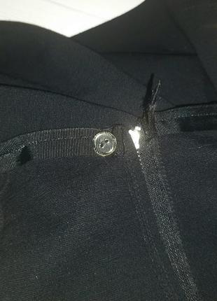 Черная шерстяная юбка-карандаш с молнией сбоку р.447 фото