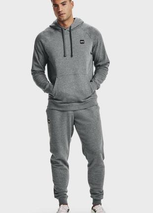 Under armour мужские серые спортивные штаны ua rival fleece joggers2 фото