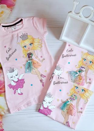 Літня футболка-туніка для дівчинки