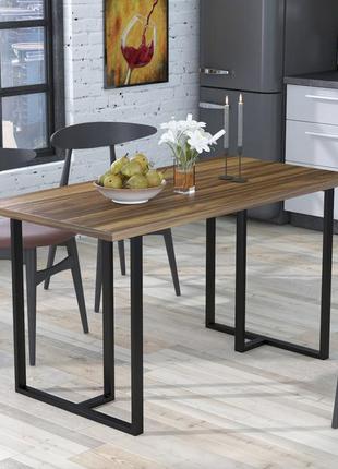Стіл обідній титан loft design 138 x70 см дуб борас. кухонний стіл лофт з металу