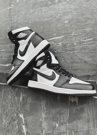 Мужские кроссовки nike air jordan 1 mid white black 40-41-42-43-44-45