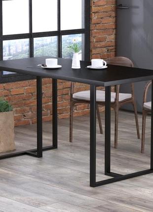 Стіл обідній титан loft design 138 x70 см дуб борас. кухонний стіл лофт з металу