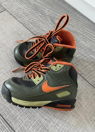 Детские кроссовки фирмы nike, натуральная кожа, 11 см