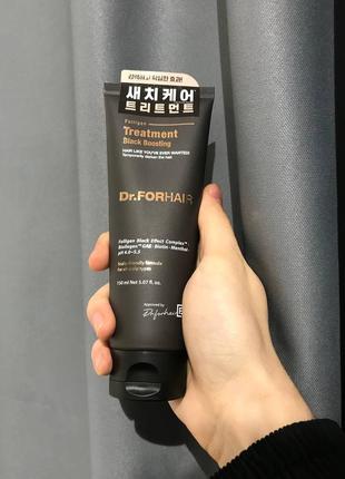 Бальзам-кондиционер для восстановления цвета седых волос dr. forhair folligen black...