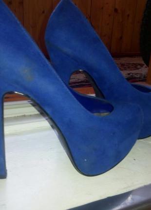 Синие крутые туфли2 фото