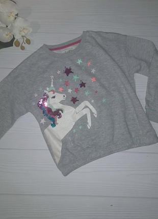 Толстовка на флисе с единорогом на 10 лет