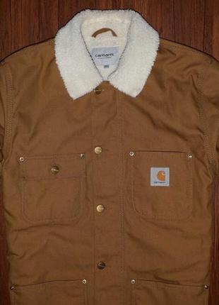 Carhartt wip phoenix coat мужская зимняя куртка шерпа кархарт2 фото