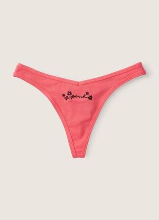 Стринги  в рубчик victoria’s secret pink