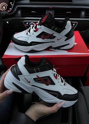 Женские кроссовки nike m2k tekno white red black