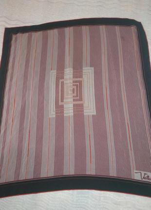 Стильный и красивый шелковый платок бренда vetter vetterice (швейцария). размер 78х84 см.8 фото