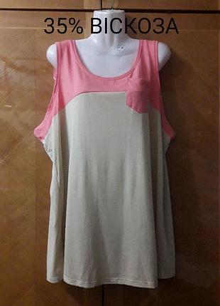 Брендовая новая стильная футболка майка топ 35% вискоза р.24 от george