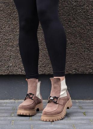 Суперовські замшеві черевики челсі gloss в наявності та під відшив демі / зима 💙💛🏆