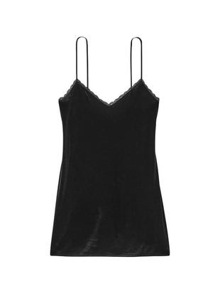 Оксамитовий пеньюар/нічна сорочка victoria's secret velvet v-neck slip