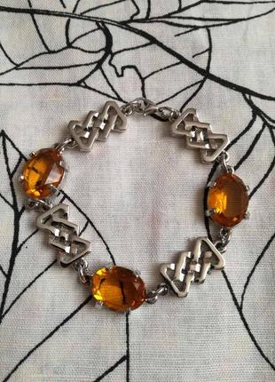 Вінтажний браслет з кристалами