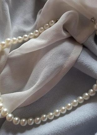 Ожерелье из бисера имитация жемчуга