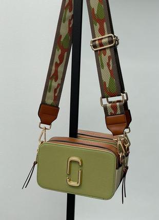 Жіноча оливкова сумка з  ремнем через плече marc jacobs 🆕 сумка кросс боди