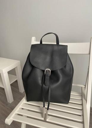 Черный кожаный рюкзак tom&rose2 фото