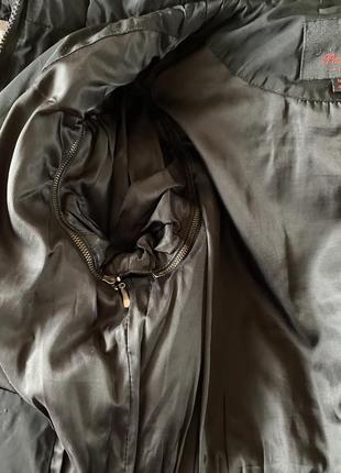 Куртка пуховик з капюшоном жилетка чорна натуральне хутро гусячий пух5 фото