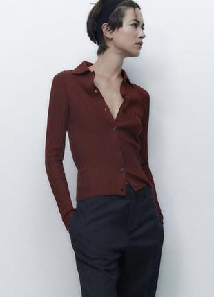 Кофта свитер поло лонгслив zara