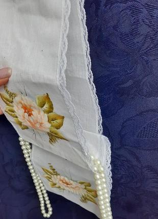 Ручная роспись! 🎋винтаж! водяная лилия 100% лен держатель для полотенец штор аксесуар4 фото