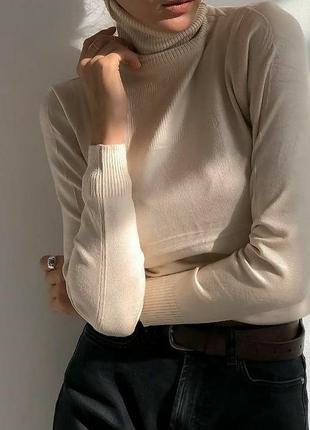 Гольф водолазка мілано оригінал, колір світлий беж