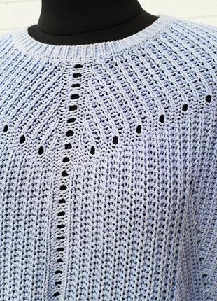 Небесно-голубой свитер овер сайз.5 фото