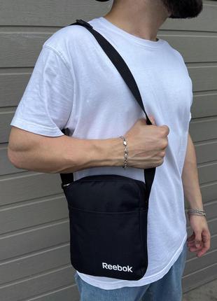 Мужская барсетка рибок из ткани брендовая фирменная сумка через плечо reebok4 фото