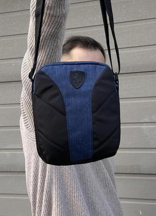 Чоловіча барсетка ферарі брендова фірмова сумка через плече ferrari