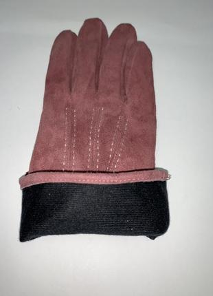 Женские кожаные перчатки на подкладке3 фото