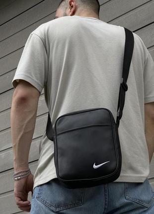 Мужская сумка nike через плечо, барсетка найк из экокожи, мессенджер на подарок.2 фото