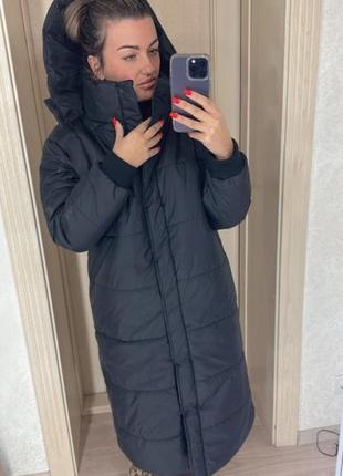 Куртка пальто длинное, зима, распродажа5 фото