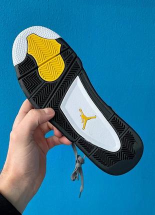 Мужские серые кожаные кроссовки nike air jordan 4 🆕 найк джордан 45 фото
